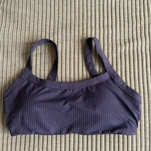 Prana Ribbed Sports Bra - Dark Gray